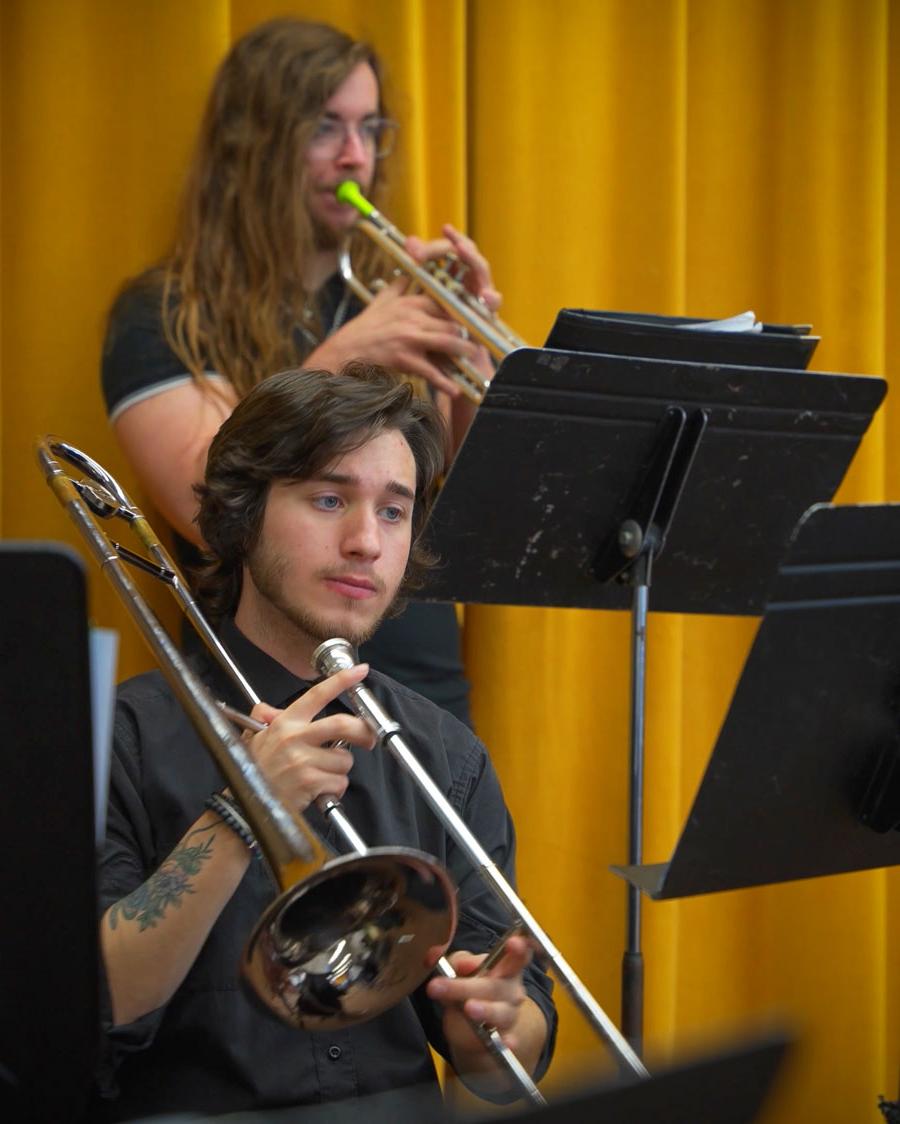 Members of the Show Band practicing 